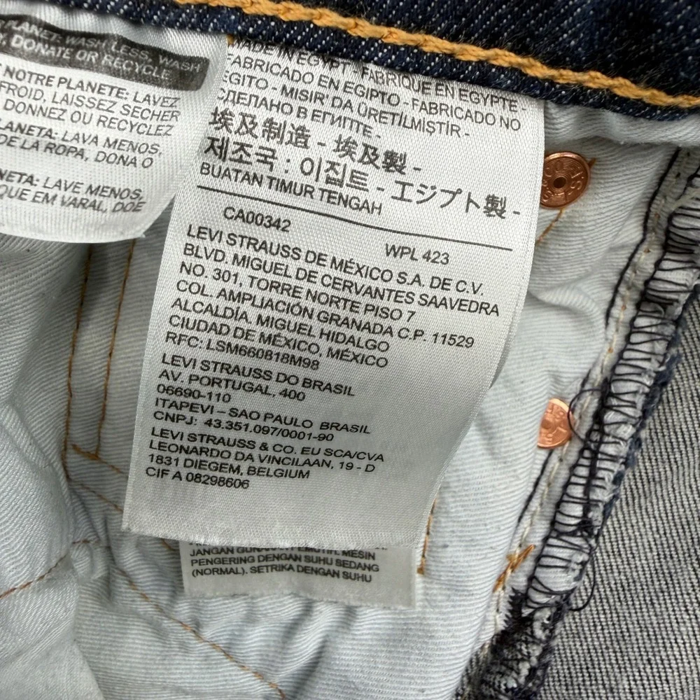 Levi's Premium 512 Slim Taper Jeans 33x34 Dark Wash Indigo Big E Stretch Denim